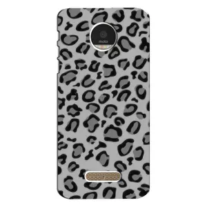 Чехол с леопардовым принтом на Motorola MOTO Z (Темный леопрад)