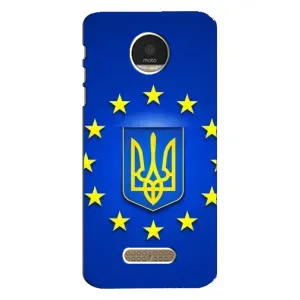 Чехол с Украинской символикой на Мото З (Украина это Европа)