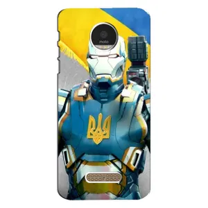 Силиконовый Чехол на Motorola MOTO Z (Я-Украина) (Украинский робокоп)