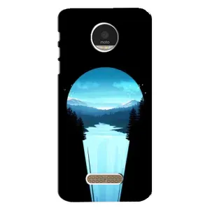 Летний Чехол на Motorola MOTO Z (Синий Водопад)