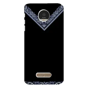 Силиконовый Чехол на Motorola MOTO Z (Воротник вышиванки)