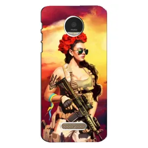 ЗСУ Чехлы (TPU) для Motorola MOTO Z (Женщина солдат)