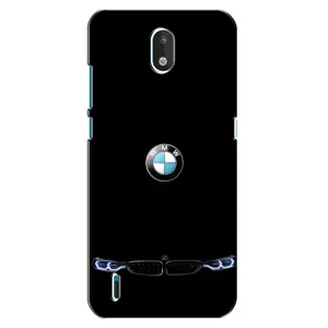Силиконовый бампер с картинкой машины на Nokia 1.3 (Черный BMW)