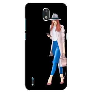 Чохол з картинкою Модні Дівчата Nokia 1.3 (Дівчина з телефоном)