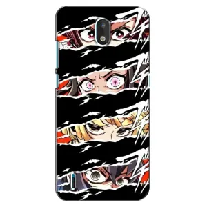 Силиконовые чехлы с глазами Anime для Нокиа 1.3 (Глаза на чорном)
