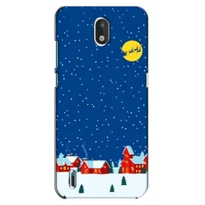 Силиконовый бампер на рождество для Nokia 1.3 (Город в снегу)