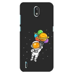 Силиконовый Чехол с принтом "Космонавты" на Nokia 1.3 (Космонавт с шариками)