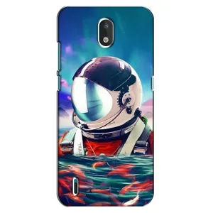 Силиконовый Чехол с принтом "Космонавты" на Nokia 1.3 (Космонавт в воде)