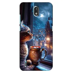 Чехлы на Новый Год Nokia 1.3 (Кот новогодний)