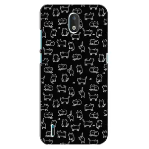 Чехол на тематику: Коты для Nokia 1.3 (Котики на черном)