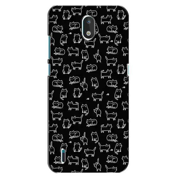 Чехол с рисунком «Котики на черном» для Nokia 1.3