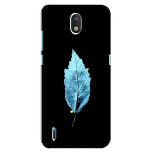 Чохол з картинками на чорному фоні для Nokia 1.3 (Листя)