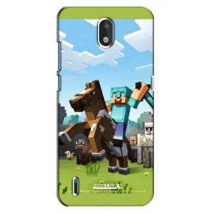 Чехлы для Nokia 1.3 (Персонажи Майн Крафт) (На коне)