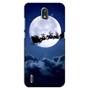 Чехол Санта Клаус для Nokia 1.3 (Санта - луна)