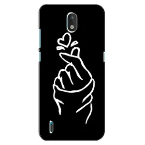 Чохол (Знак сердечка) для Nokia 1.3 (Сердечко на чорному)