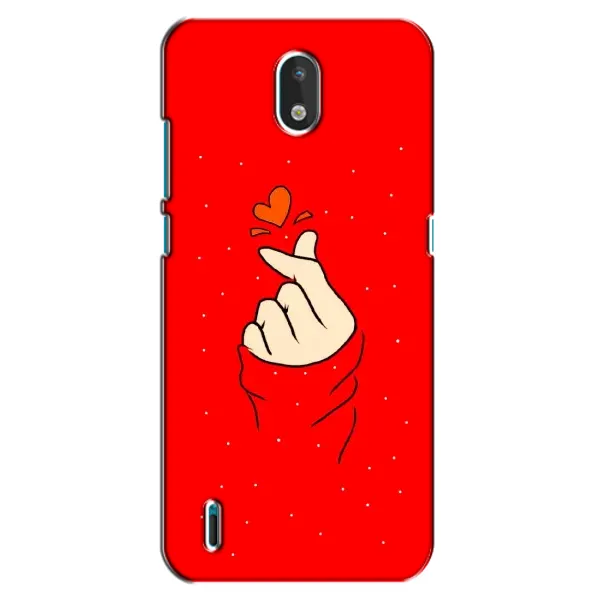 Чехол с рисунком «Сердце на красном» для Nokia 1.3 Чехол с рисунком «Сердце на красном» для Nokia 1.3