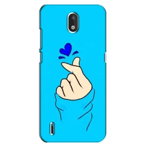 Чохол (Знак сердечка) для Nokia 1.3 (Сердечко на синоьому)