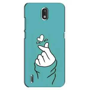 Чохол (Знак сердечка) для Nokia 1.3 (Сердечко на бірюзовому)
