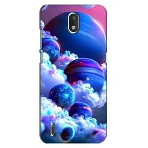 Чехол с рисунком «Синие планеты» для Nokia 1.3