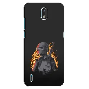 Силиконовый чехол с картинкой "Герой Pubg" на Nokia 1.3 (В огне)