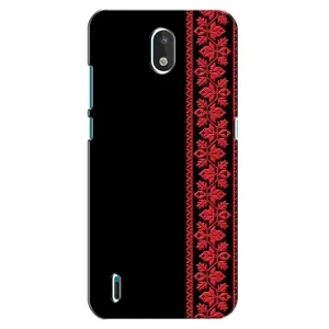 Силиконовый Чехол на Nokia 1.3 с картинкой Вышиванки (Вышиванка на черном)