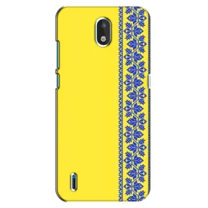 Силиконовый Чехол на Nokia 1.3 (Вышиванка на желтом)