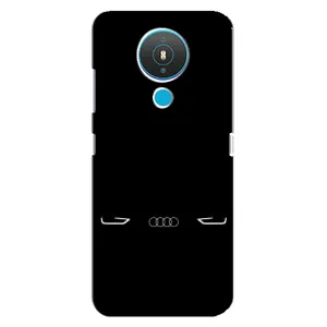 Силиконовый бампер с картинкой машины на Nokia 1.4 (Силует Audi)
