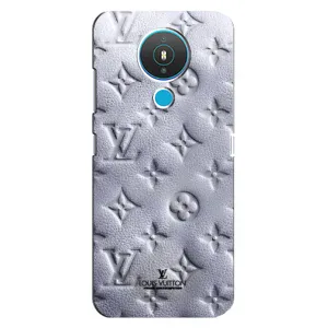 Текстурный Чехол Louis Vuitton для Нокиа 1.4 (Белый ЛВ)
