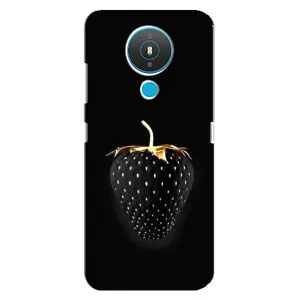 Чехол с изображением вкусной еды для Nokia 1.4 (Чёрная клубника)