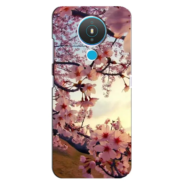 Чехол с рисунком «Цветущая сакура» для Nokia 1.4 Чехол с рисунком «Цветущая сакура» для Nokia 1.4