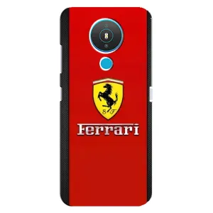 Силиконовый бампер с картинкой машины на Nokia 1.4 (Ferrari Logo)