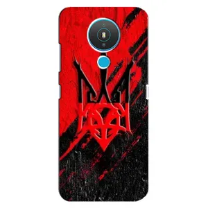 Чехлы УПА (Красно-Чёрный) на Nokia 1.4 (Герб в цвете УПА)