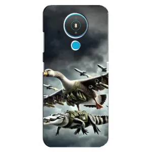 Чехол с мемами тралалело тралала для Nokia 1.4 (Гусини и крокодило)