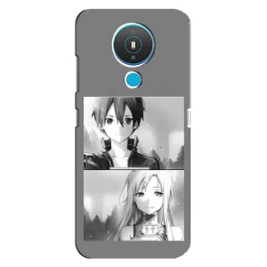 Чехол с персонажами АНИМЕ на Nokia 1.4 (Кирито-Асуна)