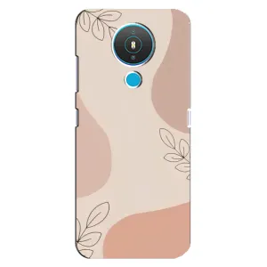 Чехол цветочный дизайн для Nokia 1.4 (Коричневый фон)