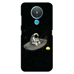 Силиконовый Чехол с принтом "Космонавты" на Nokia 1.4 (Космонавт на рыбалке)