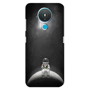 Силиконовый Чехол с принтом "Космонавты" на Nokia 1.4 (Космонавт романтик)