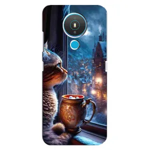 Чехлы на Новый Год Nokia 1.4 (Кот новогодний)