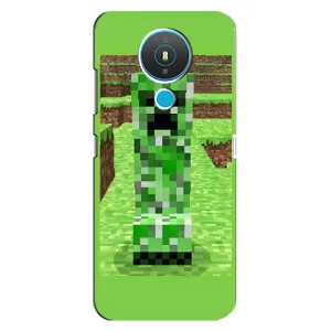 Чехлы для Nokia 1.4 (Персонажи Майн Крафт) (Крипер 2)