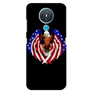 Чехол Флаг USA для Nokia 1.4 (Крылья США)
