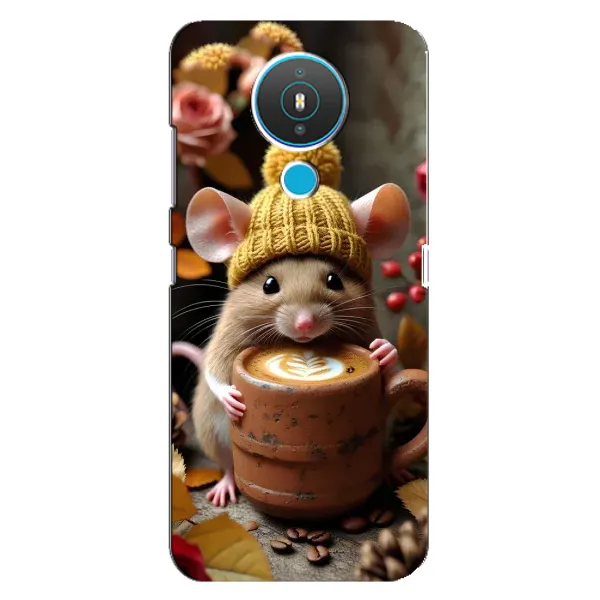 Чехол с рисунком «Мышка с кофе» для Nokia 1.4 Чехол с рисунком «Мышка с кофе» для Nokia 1.4