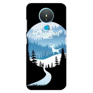 Силиконовый бампер на рождество для Nokia 1.4 (Рождественский Олень)