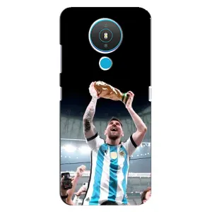 Чехлы Лео Месси Аргентина для Nokia 1.4 (Счастливый Месси)