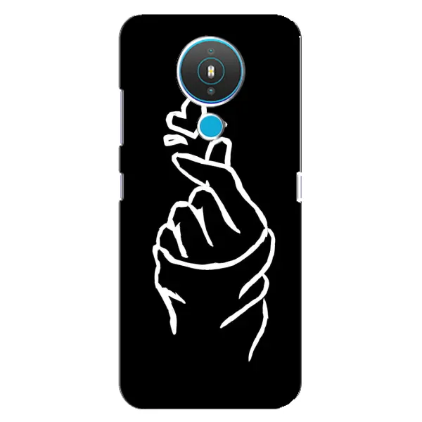 Чехол с рисунком «Сердце на черном» для Nokia 1.4 Чехол с рисунком «Сердце на черном» для Nokia 1.4