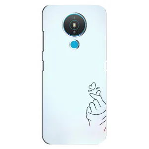 Чехлы (Знак сердечка) на Nokia 1.4 (Сердце на голубом)
