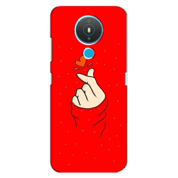 Чехол с рисунком «Сердце на красном» для Nokia 1.4 Чехол с рисунком «Сердце на красном» для Nokia 1.4