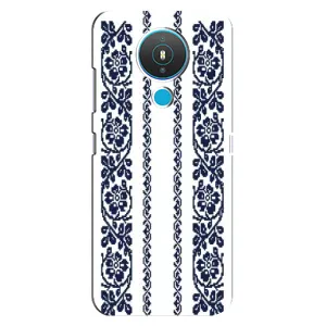 Силиконовый Чехол на Nokia 1.4 с картинкой Вышиванки (Синяя вышиванка)