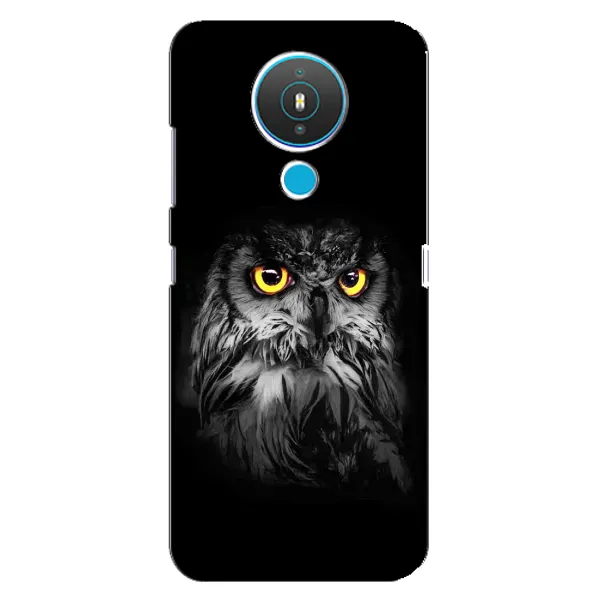 Чехол с рисунком «Сова на чёрном» для Nokia 1.4 Чехол с рисунком «Сова на чёрном» для Nokia 1.4