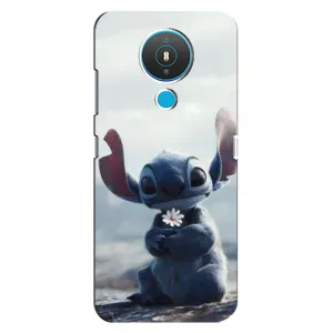 Чехол с рисунком Стич для Nokia 1.4 (Стич с цветочком)