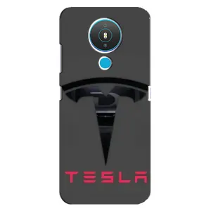 Силиконовый бампер с картинкой машины на Nokia 1.4 (Logo TESLA)